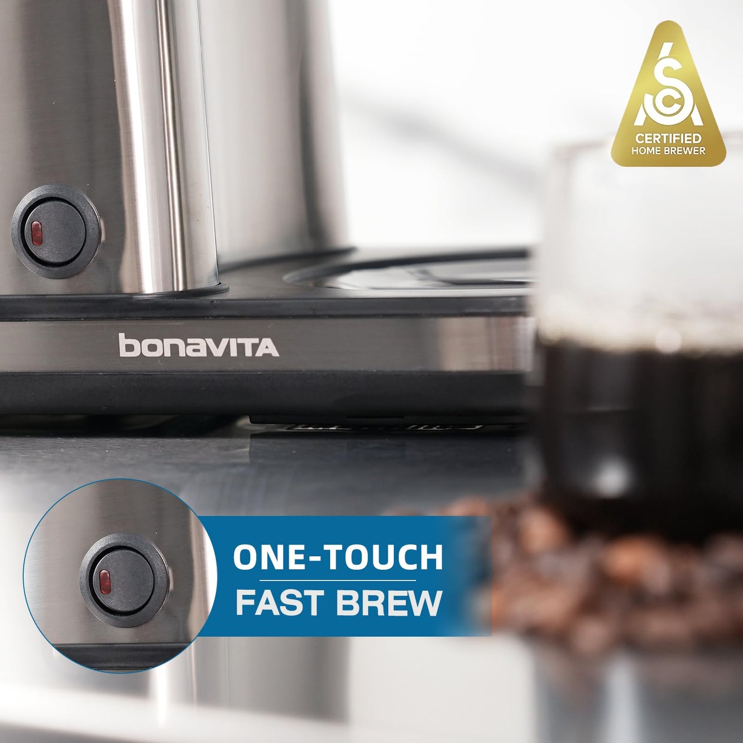 Bonavita Cafetera de Goteo 5 Tazas con Jarra Térmica, BV1500TS