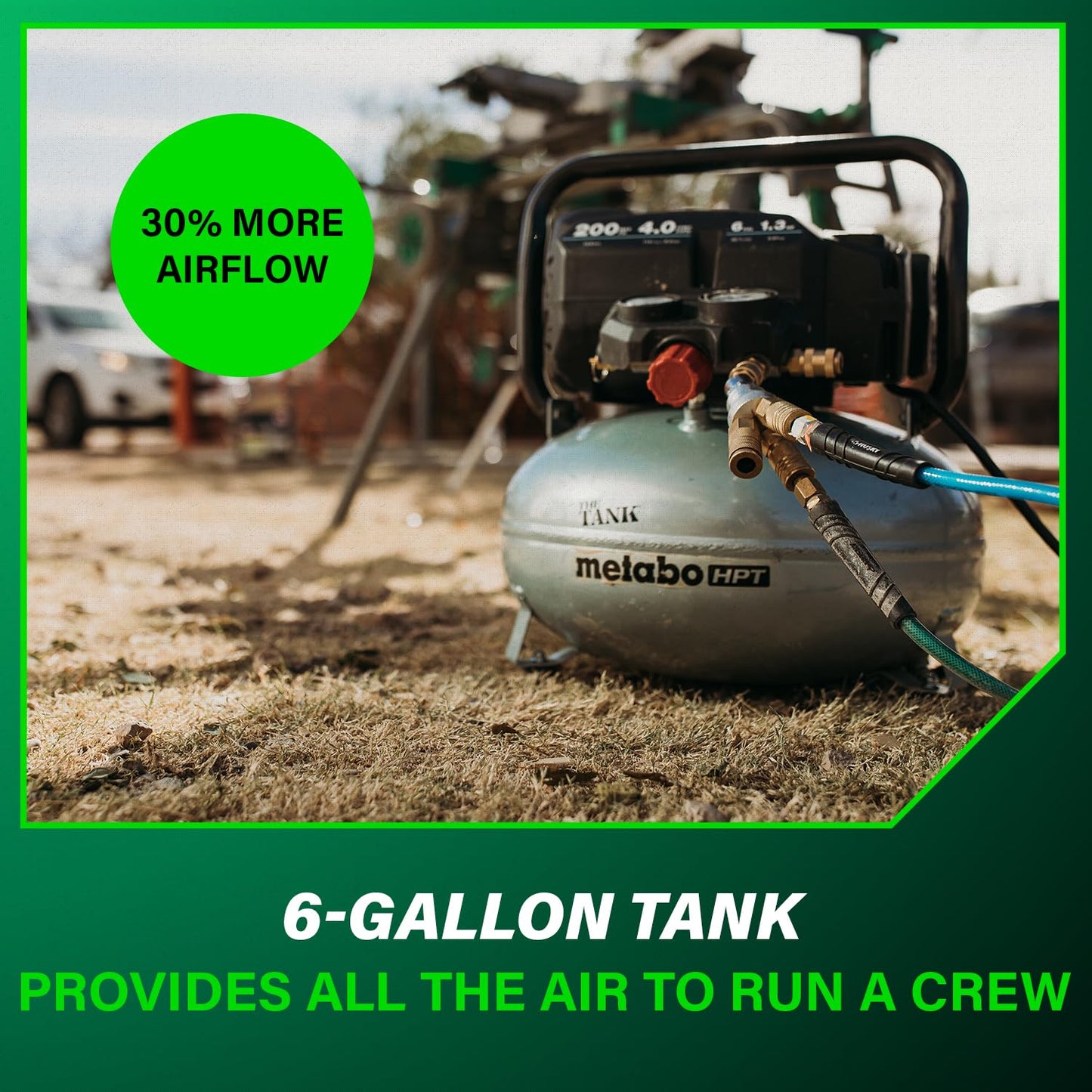 Metabo HPT Compresor de Aire Portátil THE TANK 200 PSI, 6 Galones