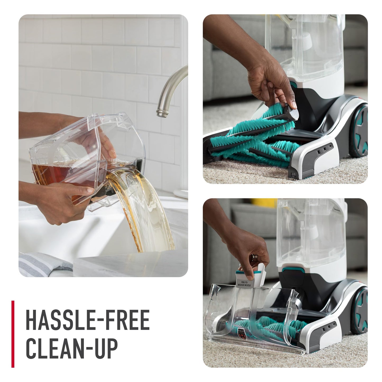 Hoover SmartWash Limpiadora de Alfombras Automática, Turquesa