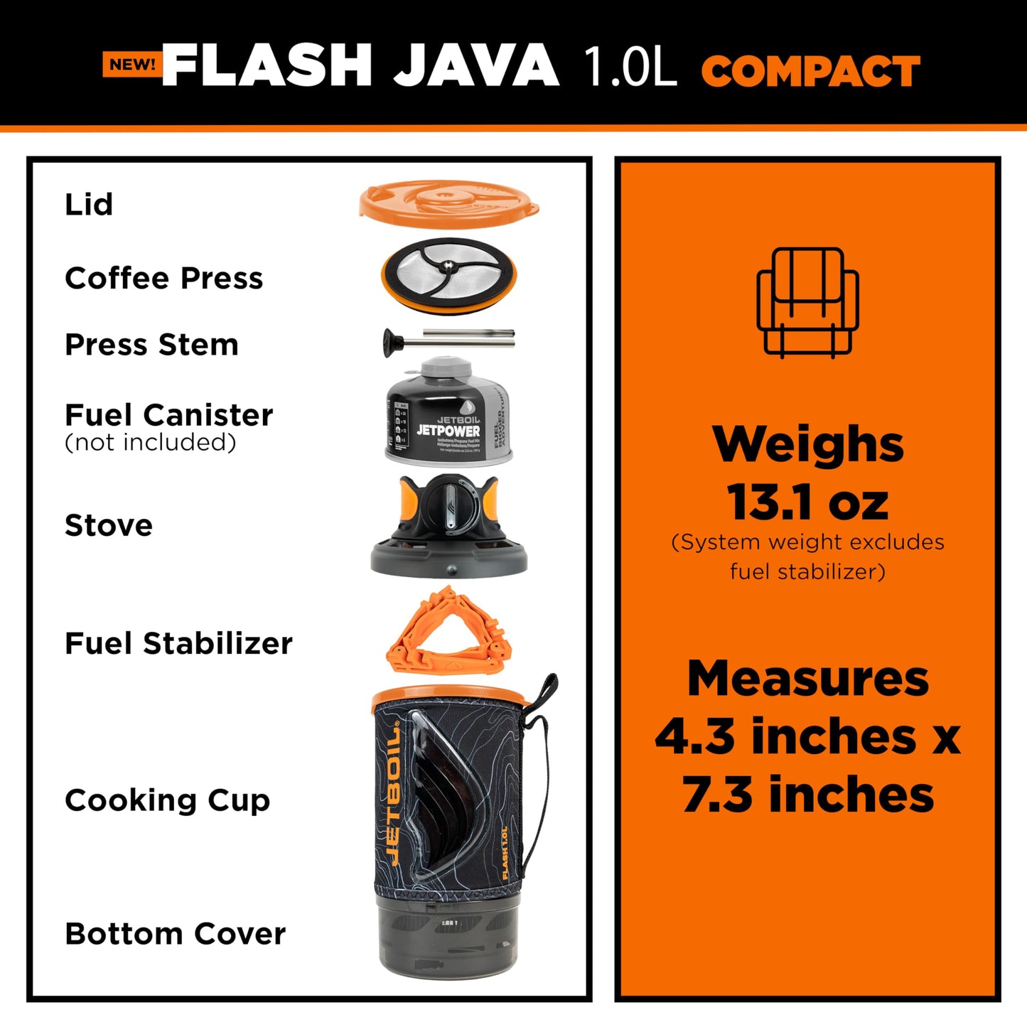 Jetboil Flash Java 1L Estufa Portátil Camping