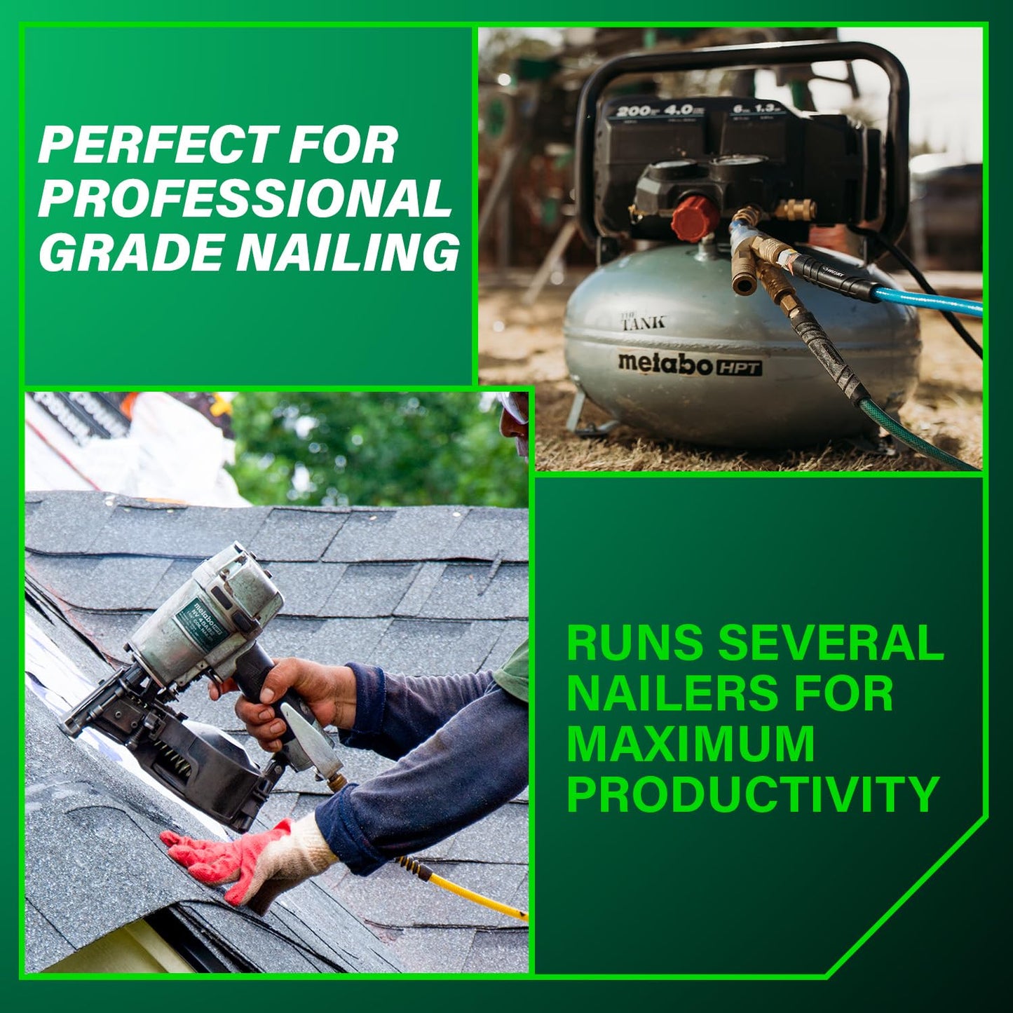 Metabo HPT Compresor de Aire Portátil THE TANK 200 PSI, 6 Galones