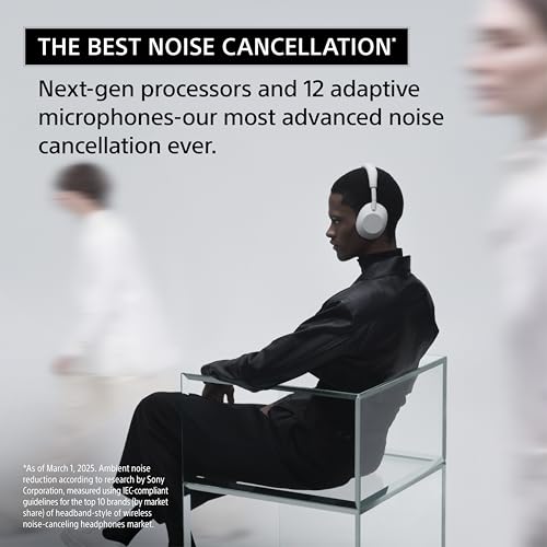 Sony WH-1000XM6 Auriculares Inalámbricos con Cancelación de Ruido, Negros