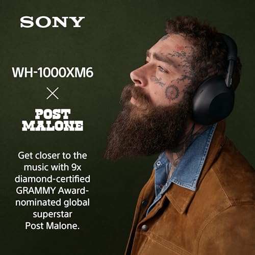 Sony WH-1000XM6 Auriculares Inalámbricos con Cancelación de Ruido, Negros
