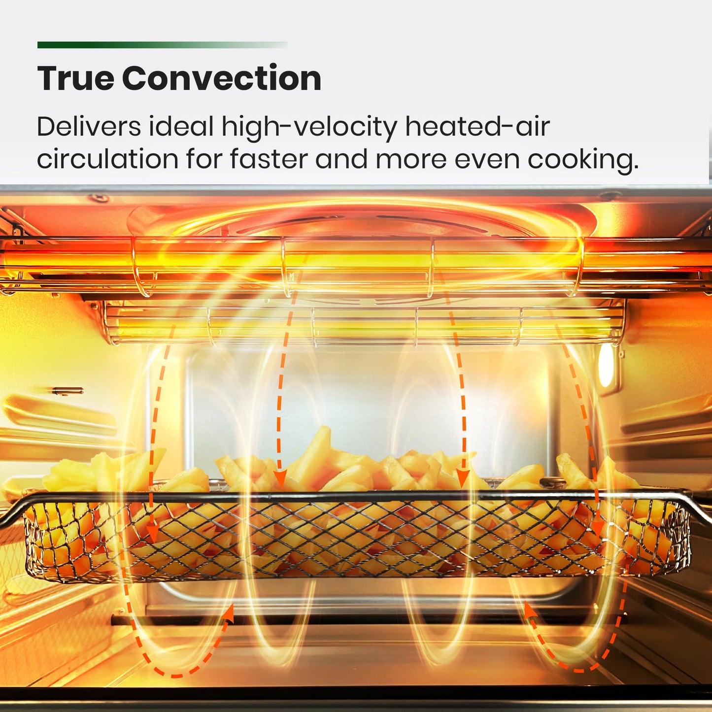 VAL CUCINA Horno Tostador Air Fryer 10-en-1, Negro Mate